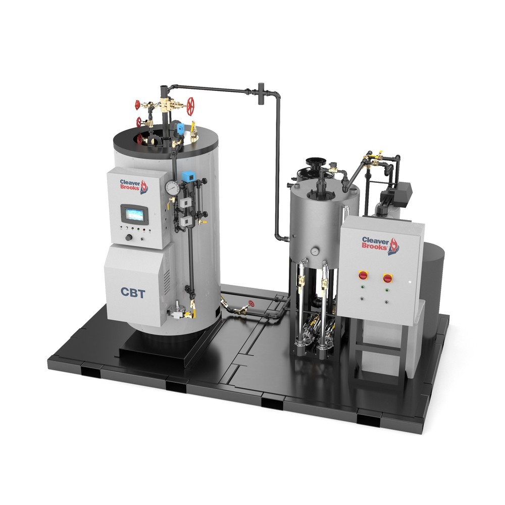 Front View of a Modular Steam Skids with a CBT Boiler