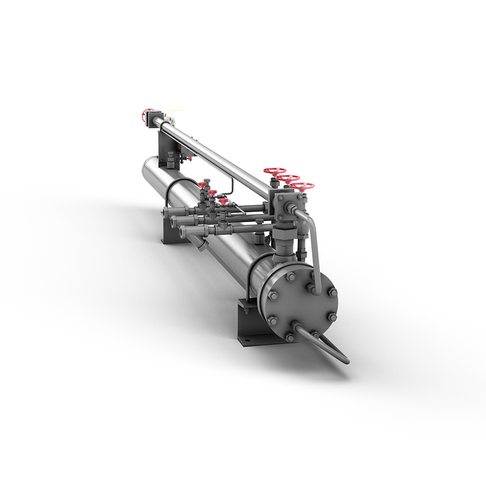 Side View of a Blowdown Heat Recovery System
