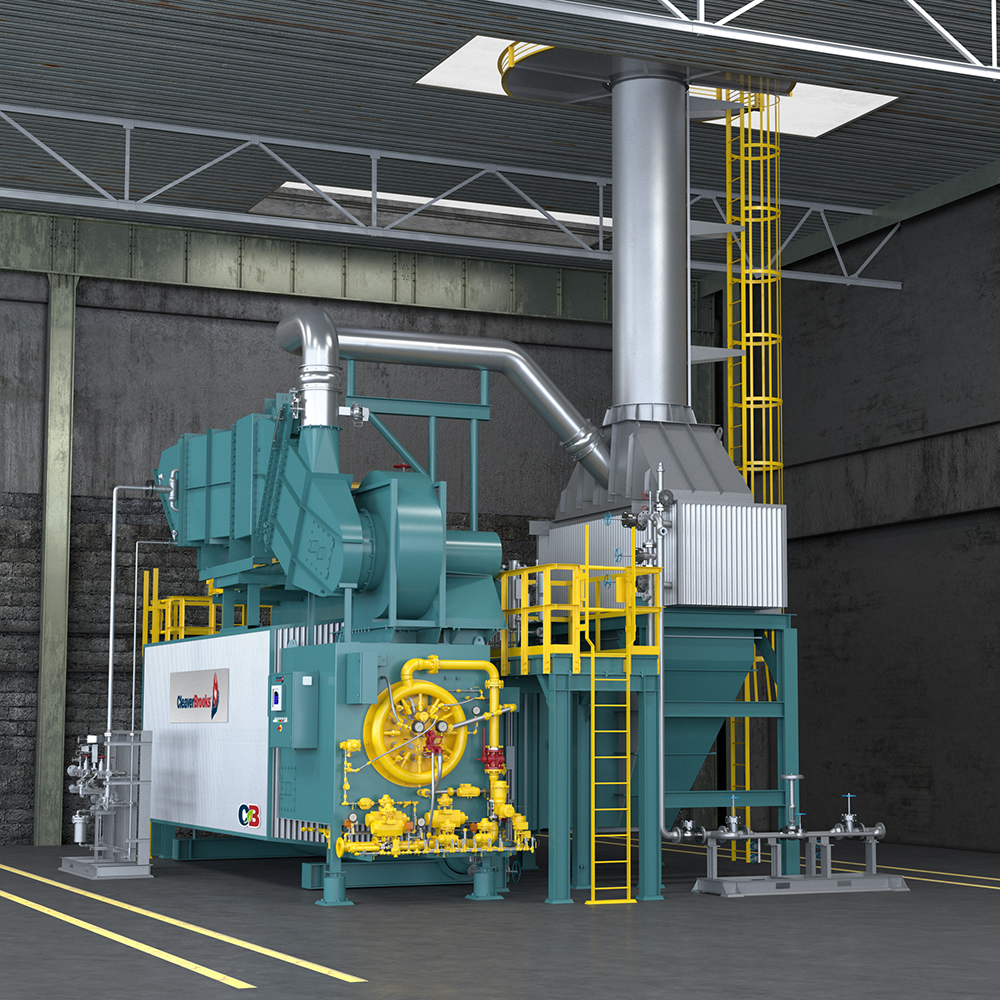 Front View of a CBCW Watertube Boiler