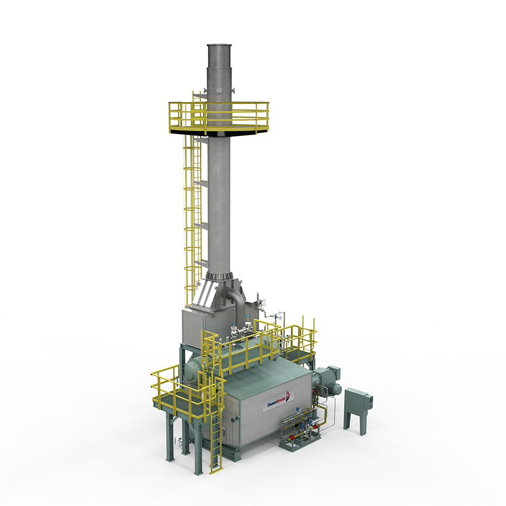 Right Side View of a CBCW Watertube Boiler