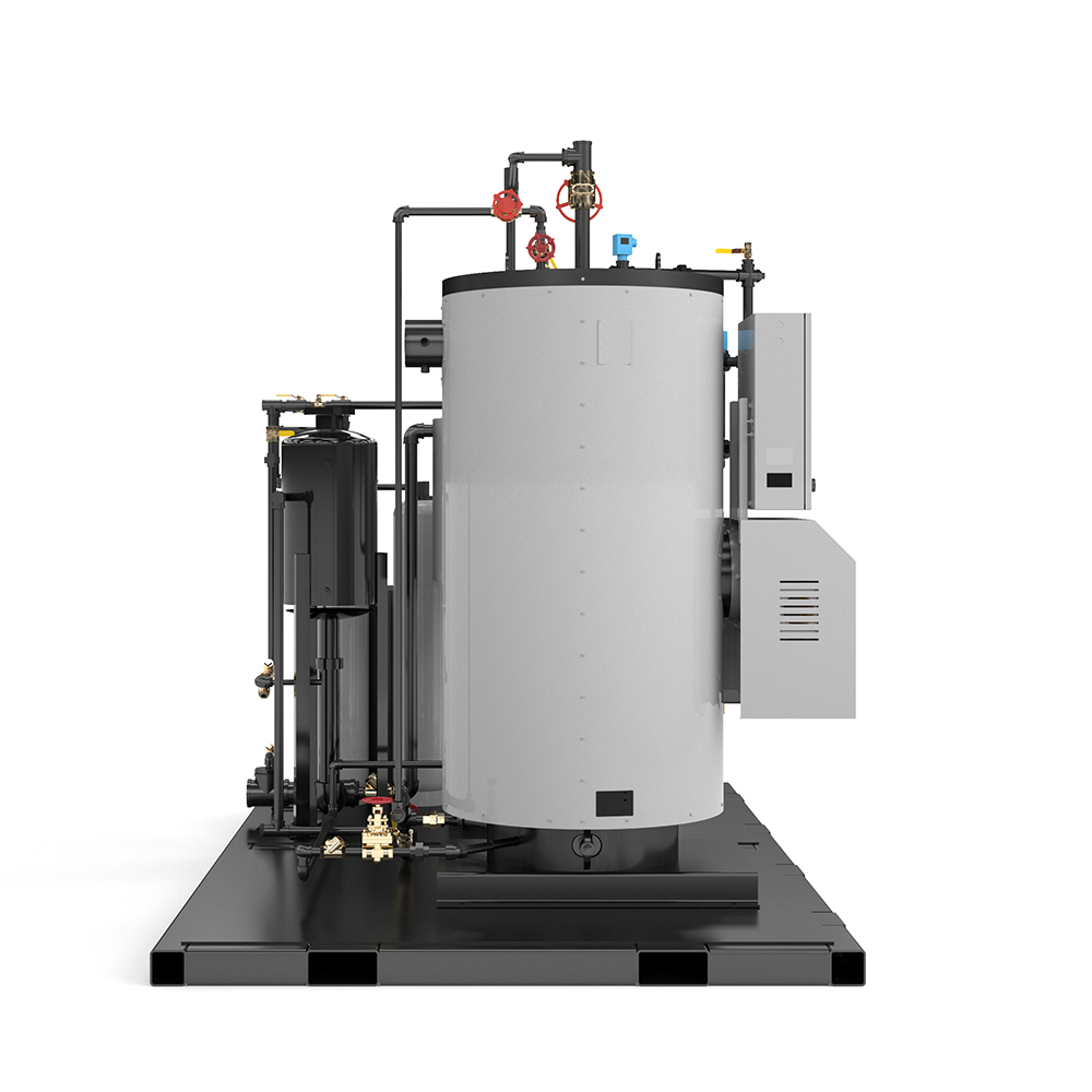 Left Side View of a Modular Steam Boiler Skid with CBT Boiler