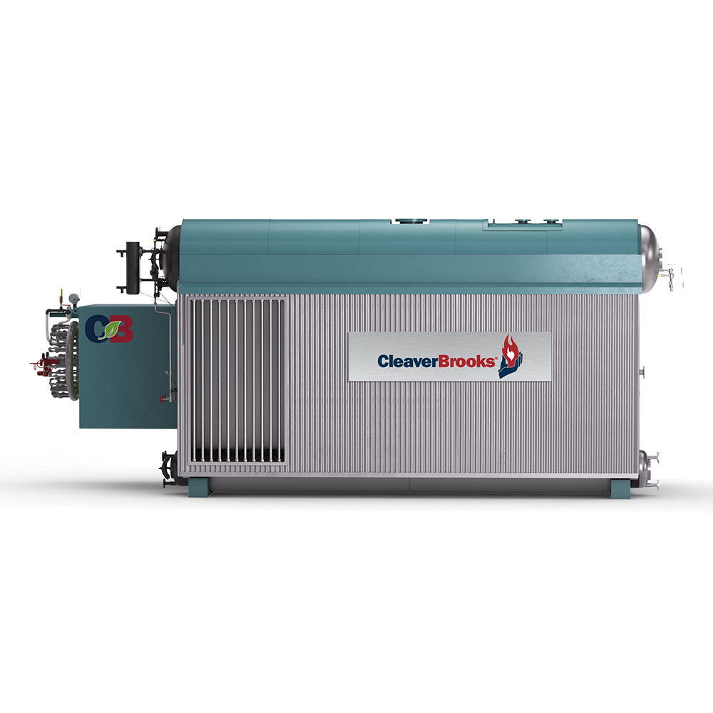 Side View of a D-Style Industrial Watertube Boiler