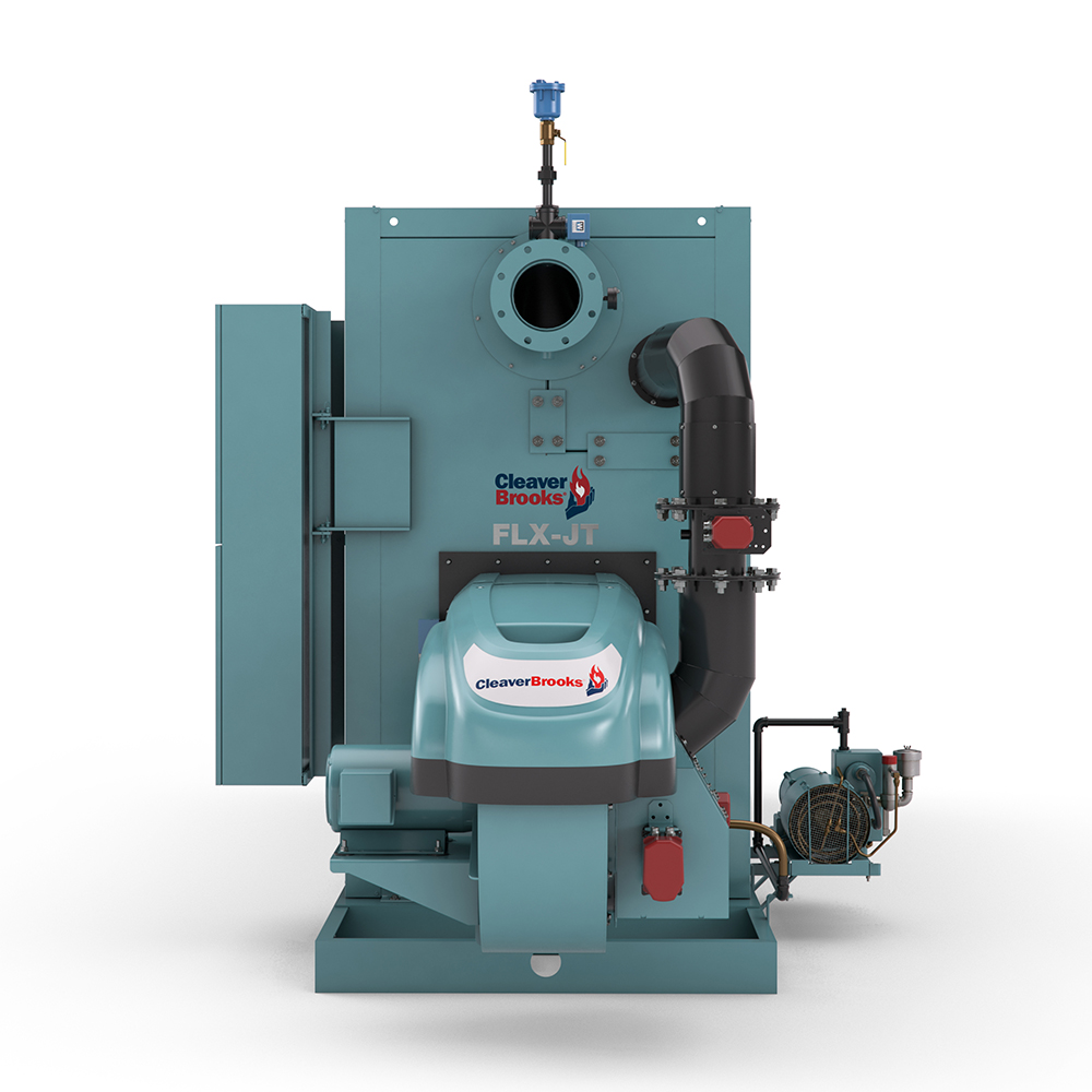 Front View of an FLX Hot Water Watertube Boiler