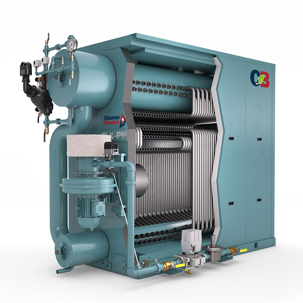 Cutaway View of a FLX - PM Steam Watertube Boiler