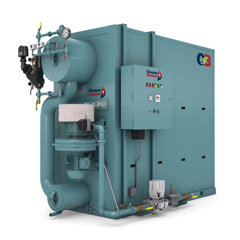 Right side view of an FLX - PM Steam Watertube Boiler