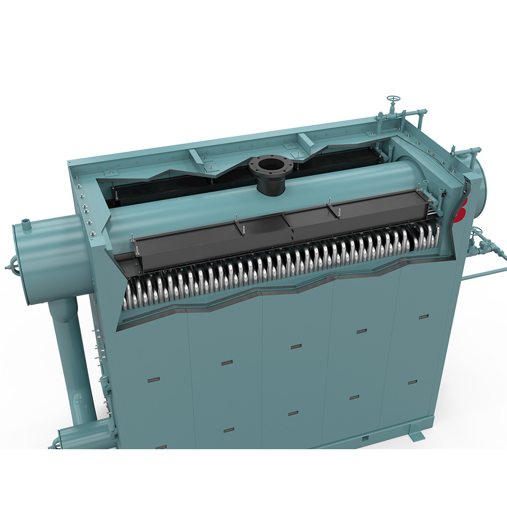 Top cutview of a FLX watertube boiler