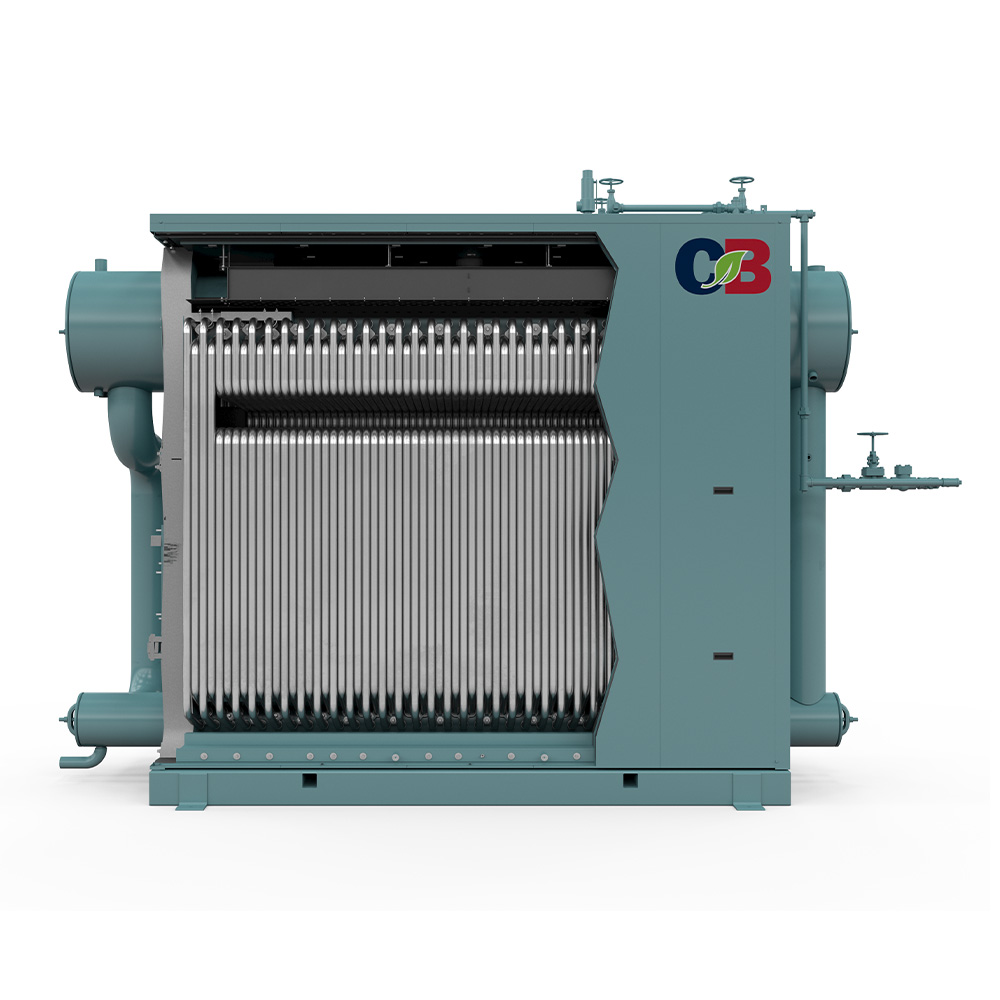 Cutview of FLX Watertube Boiler with Economizer