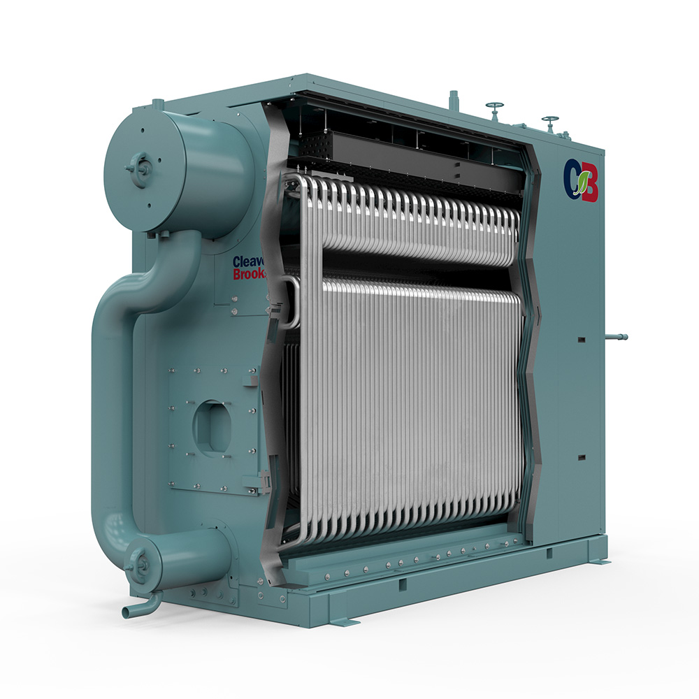 Side cutview of a FLX watertube boiler