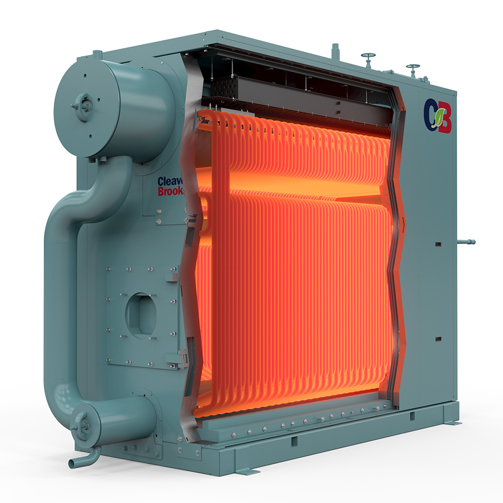 Side cutview of a FLX watertube boiler