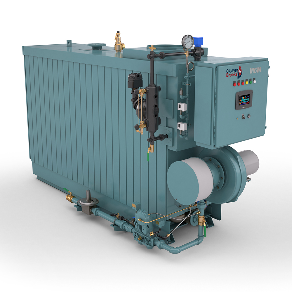 Left Side View of an M5M Membrane Wall Watertube Boiler