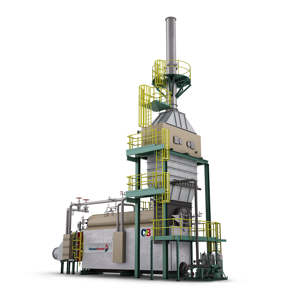 Side View of a Max-Fire HRSG Boiler with SCR